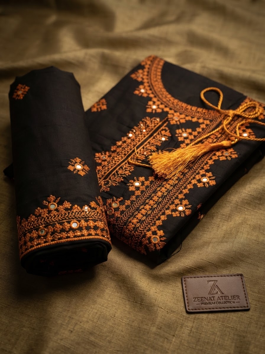 Embroidered 2-Piece Collection – Panel Embroidered Shirt & Paincha Embroidered Trouser
