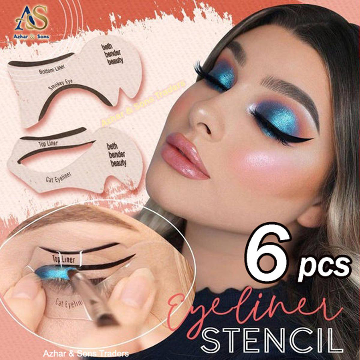 Eye Stencils Pack Of 6 Pcs Stencils for Perfect Original Cat Eyeliner and Smoky Eyes