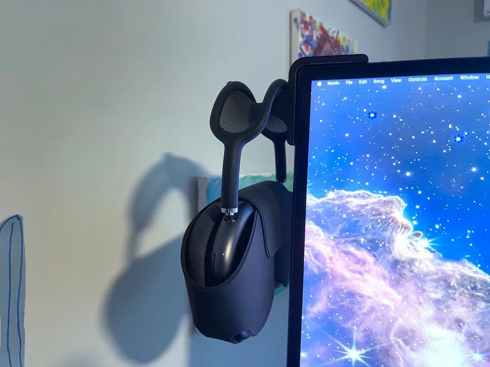 Headphone Monitor Holder – Dual Function Stand for Headphones and Monitors, Space-Saving Desk Accessory