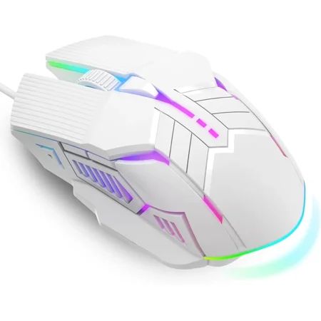 Premium Wired Mouse with RGB Breathing LED Light - Ergonomic 7-Button Gaming Mouse - Cheap Price USB Optical Mouse for Laptop & Desktop