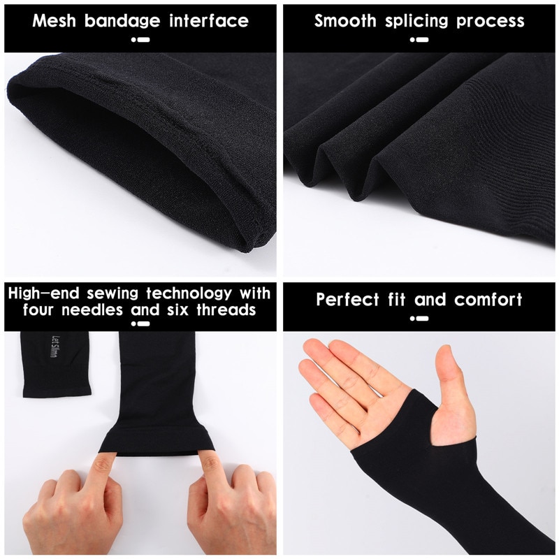 Sleeves With Thumb Whole Free Size Polyester Mix for Sun Block