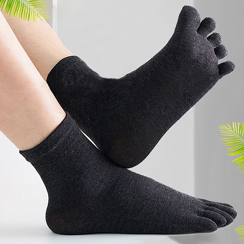 5 Finger Socks for Men - Black