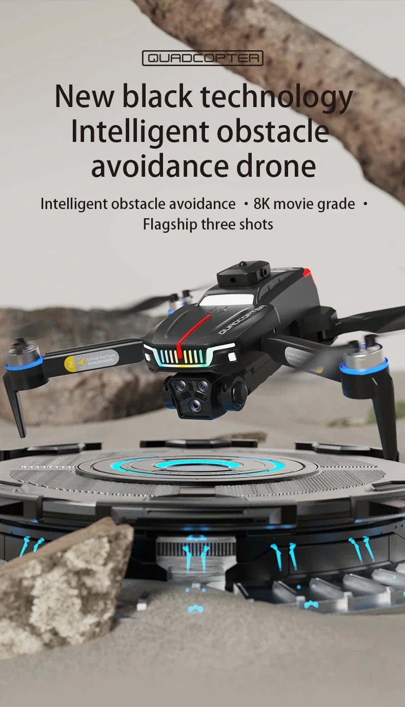 J6 Pro Drone Brushless Motors HD Camera RC Quadcopter with Wi-Fi FPV, Headless Mode, One-Key Takeoff/Landing, Altitude Hold, Obstacle Avoidance & Remote Control – Beginner Camera Drone