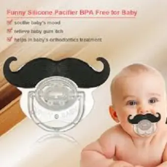 mustache baby pacifier