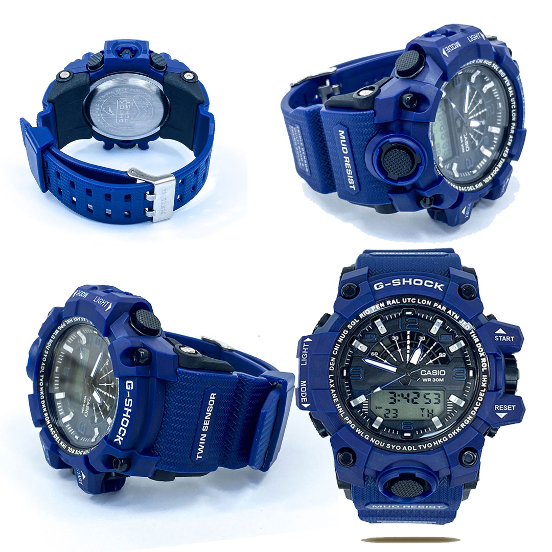 Sports Watch Mud Resistant Antimagnetic Dual Time Display 20BAR Water Resistant Sports Watch for Men