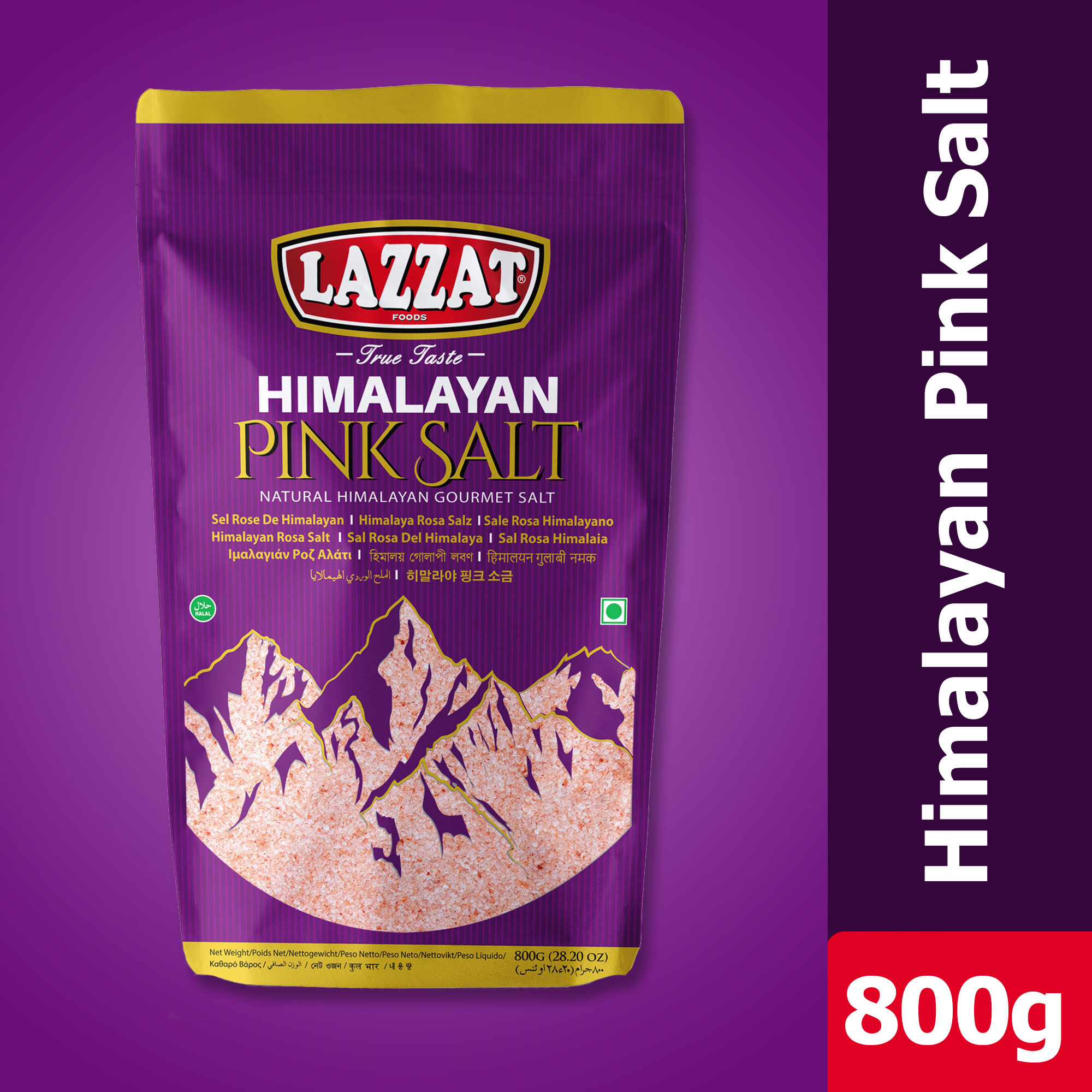Lazzat Himalayan Pink Salt 800gm Pouch