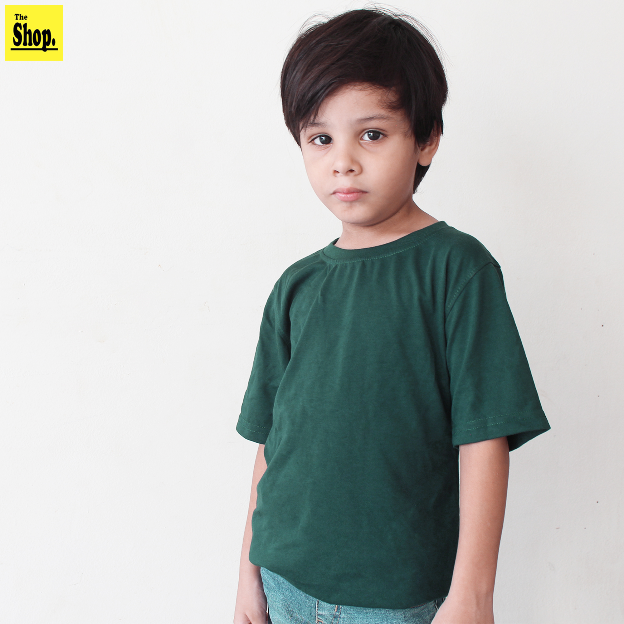 The Shop - Basic Round Neck Half Sleeves T-Shirt For Boys & Girls Kids, 1 Year To 14 Years  - RN-HS1