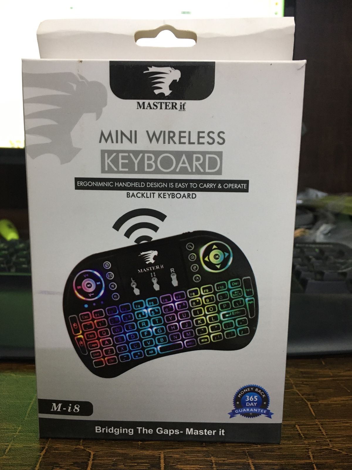Mini Wireless Keyboard 2.4GHz Air Touchpad Mouse, Compatible With Android TV Box, Smart TV, PC Black