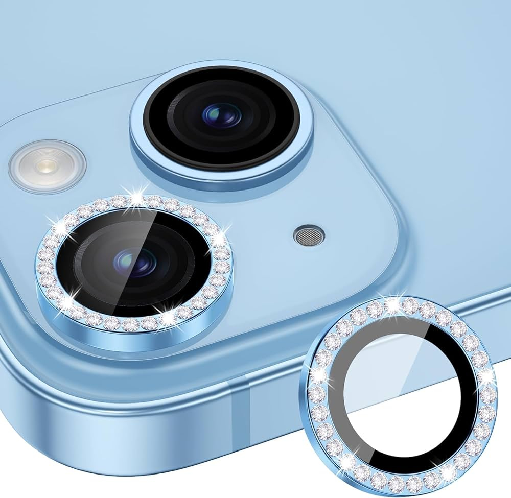 Diamond Camera Lens Protector For 11 / 12 / 13 / 14 / 15 / 16 / 17 Series  Luxury Sparkle Shockproof Camera Guard