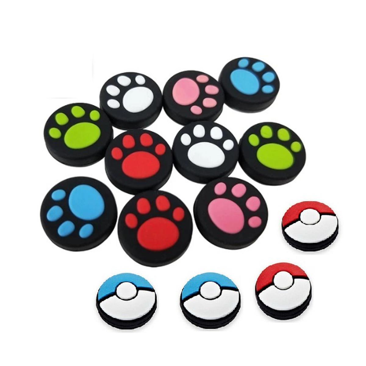 2pc Soft Silicone Thumb Grips Cat Paw Caps For Nintendo Switch, Switch Lite Joy-Con