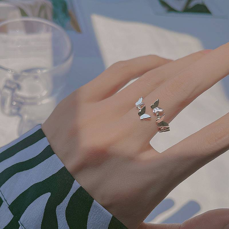 Korean Fashion 925 Sterling Silver Openwork Engagement Finger Rings for Women Jewelry