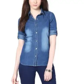 blue jeans shirt for girl
