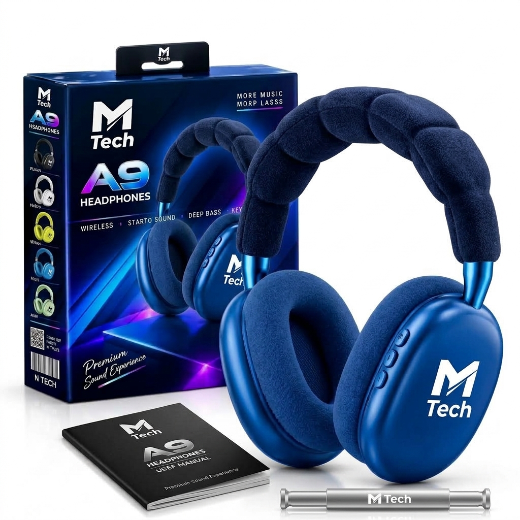 Wireless Headphones, P47 Bluetooth Foldable Headset with Microphone Support FM Radio TF for PC TV Smart Phones & Tablets Etc