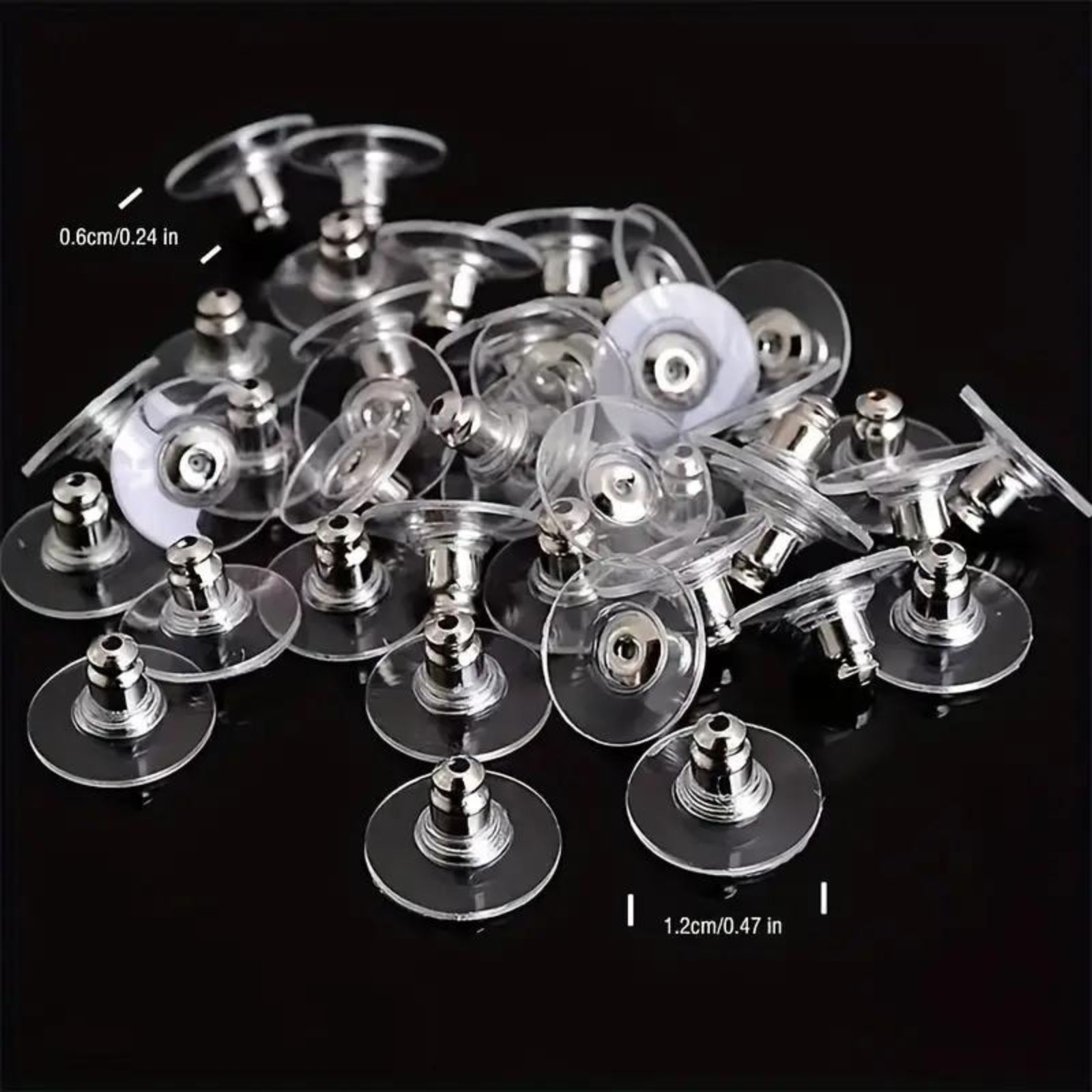 Earring Back Stoppers Gold Silver Earring Post Nut For Jewelry components Silicon Stud