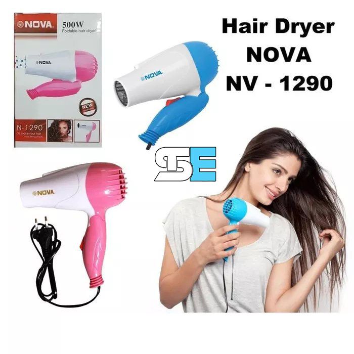 2 in 1 Mini Foldable Hair Dryer & Mini Hair Straightener Combo for Girls | Portable Travel Hair Styling Kit | Compact Folding Blow Dryer + Mini Flat Iron | Salon Style Hair Care Set for Women