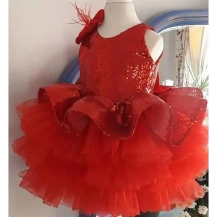 Red color dress hot sale for baby girl