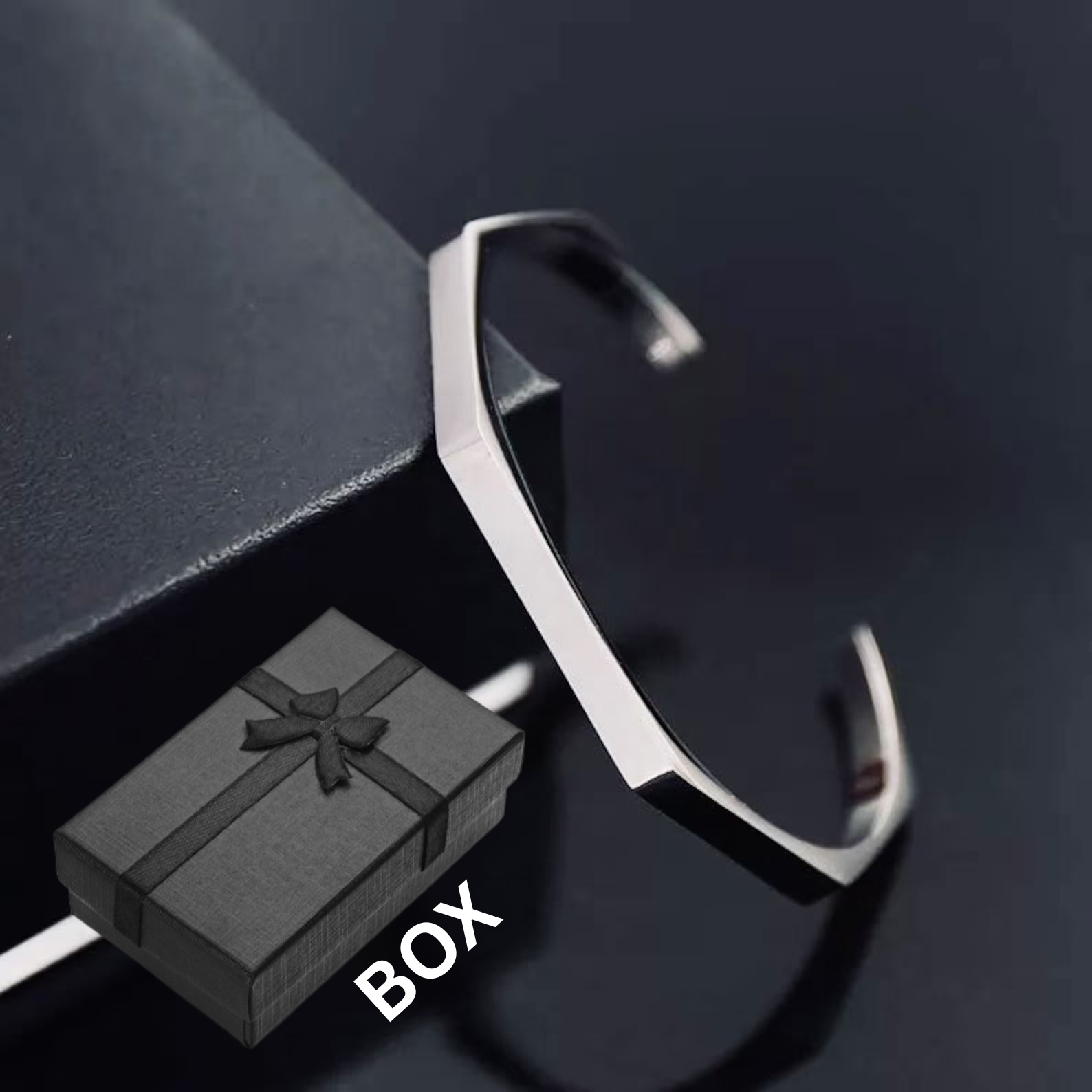 Stainless Steel Hexagon Cuff Bangle -  Elegant Hexagon Mens Cuff - Best Gift For men