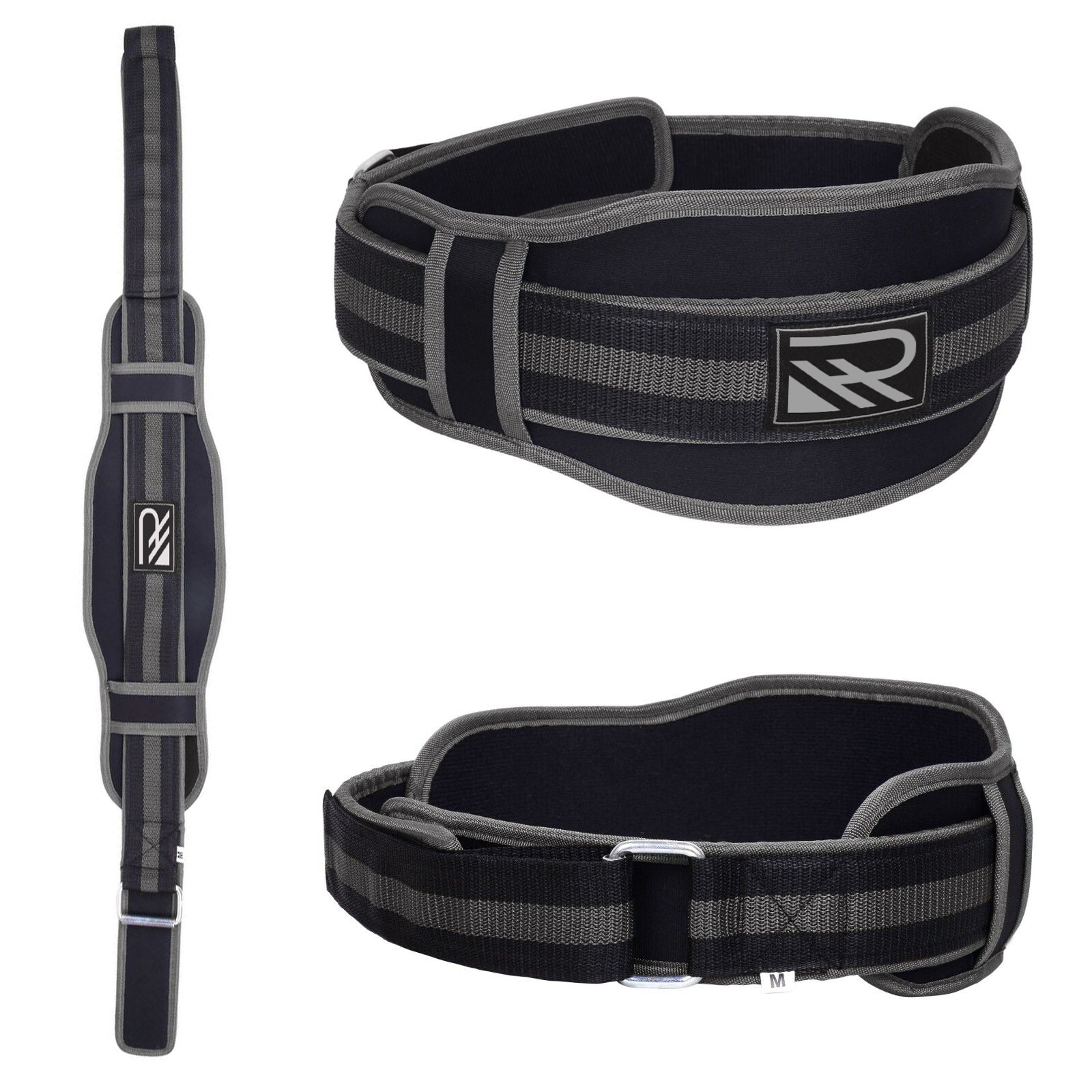 HR TradersWeight Lifting Belt Training Gym Fitness Bodybuilding Back Support Workout Gray
