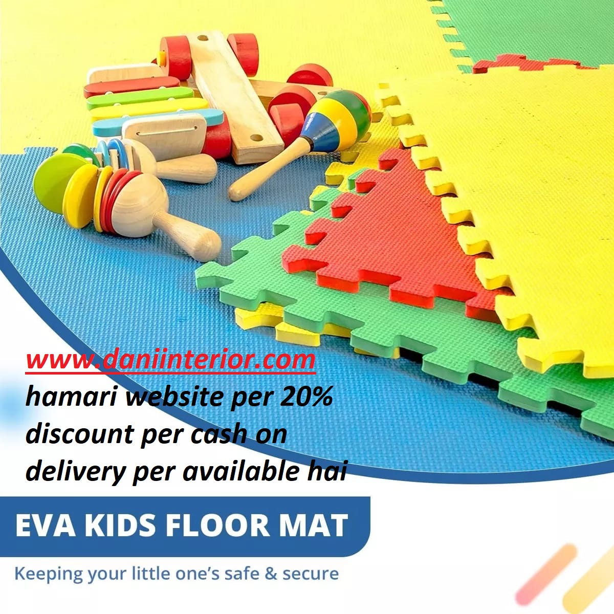large size Random Color EVA Puzzle Play 2 feet (60cm) X 2 feet (60cm) & Flooring Mat For Children & Toddlers, Baby Play Mat Eva Foam Kids Rug Puzzle Mat Floor Playmat Crawl Mat EVA Mats