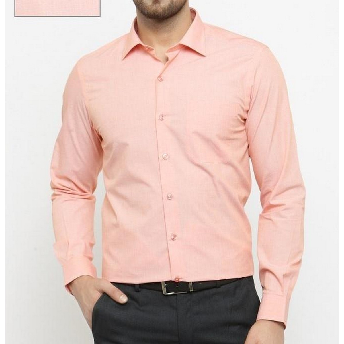 Peach Color Dress Shirt for Men Office 