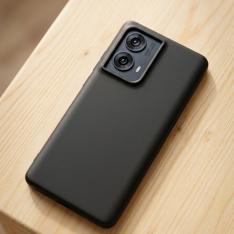 Moto Edge 2024 Back Cover Case Soft Black Silicone TPU Phone Protective Back Cover