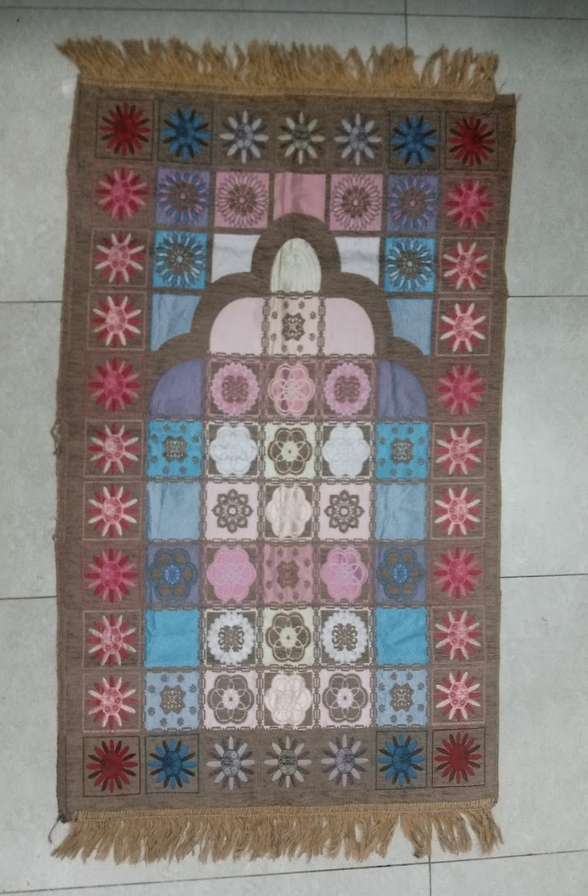 Prayer Mat Grey Velvet Jaye Namaz ( Jai Namaz) Good Quuality Daraz.pk