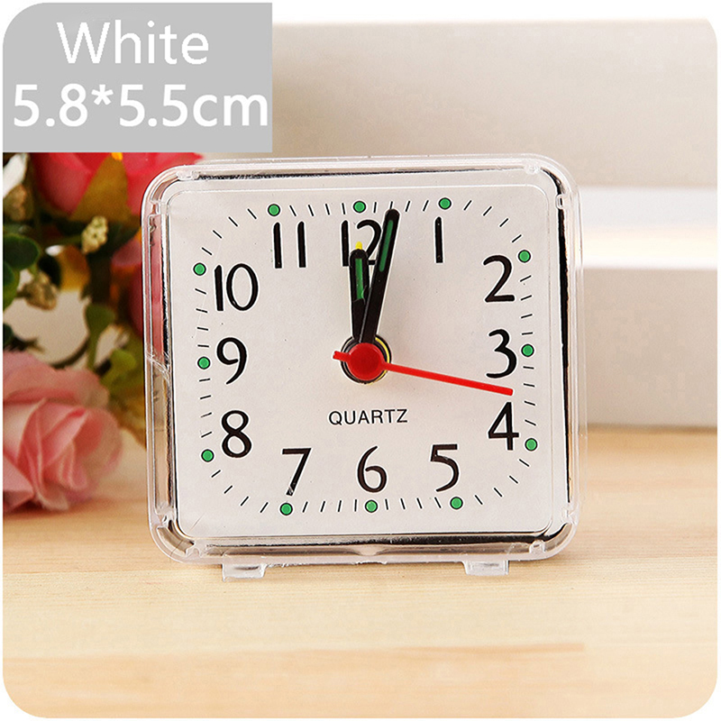 Cute Student Alarm Clock Square Bedside Compact Clock Desktop Decor