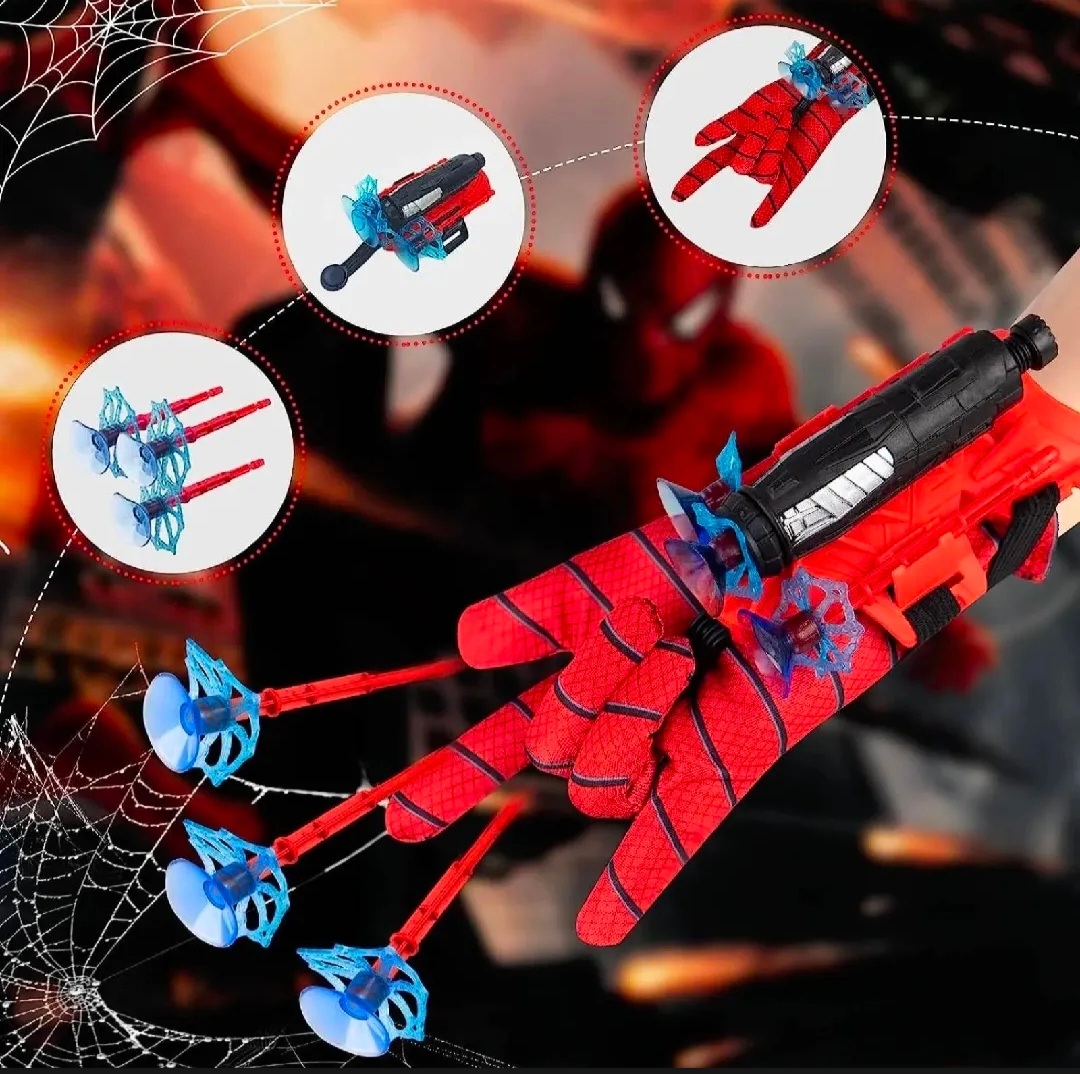 Premium Spiderman Web discharge toy for Kids Silly String,Spider Role-Play Toy,Hero Launcherr Spider Kids Plastic Cosplay Glove Hero Movie Launcherr Wrist Toy Set for Kids Boys Costume Cosplay Gift (1 Set)