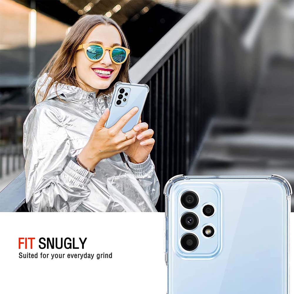 Samsung A33 5G Soft Silicone TPU Transparent Back Cover With Camera Protection