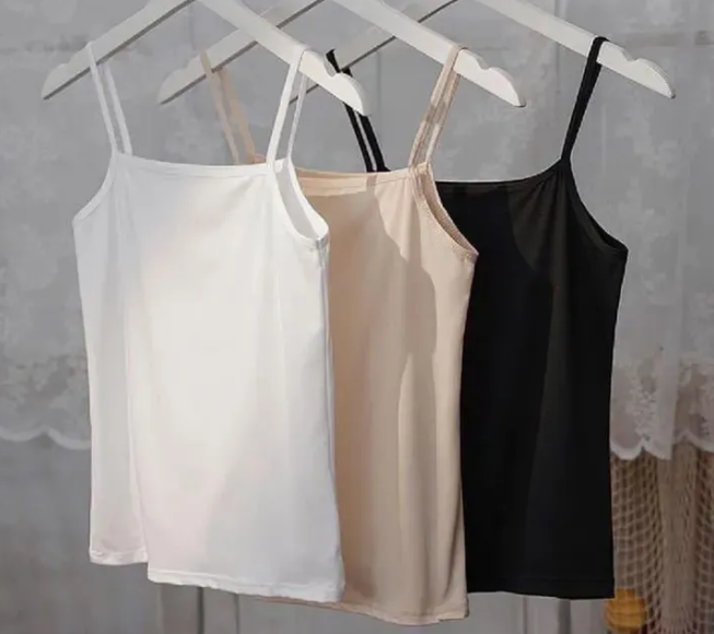 Women Shameez Camisole Tank Top Cotton Stretchable Soft Seamless Shameez Innerwear Sleeveless Comfortable Cami for Girls Layering Loungewear shameez, inner shirt, sleeveless tank top, or slip under dresses and kurtis price in Pakistan