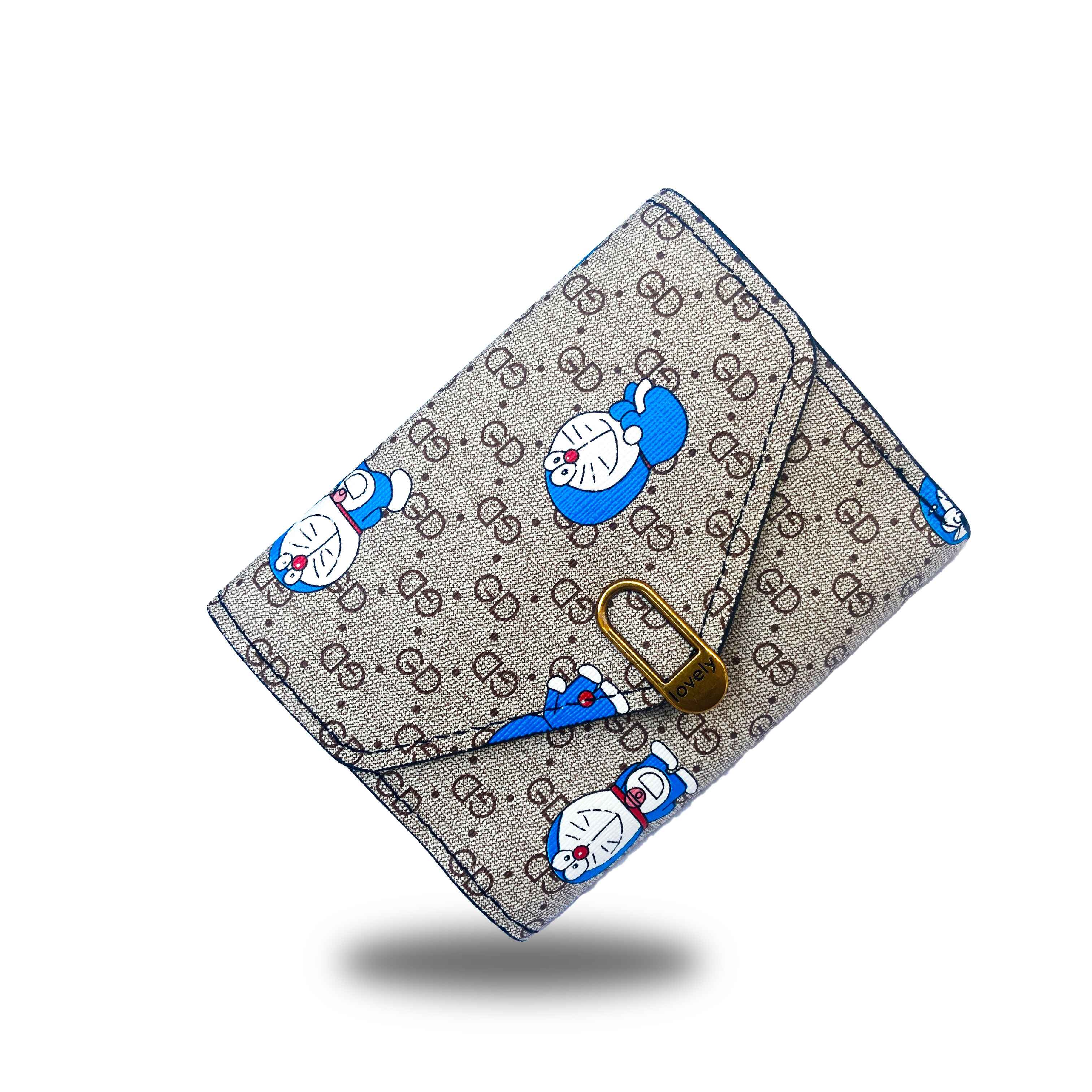 Korean Style Slim Trifold Faux Leather Wallet with Card Holder for Women