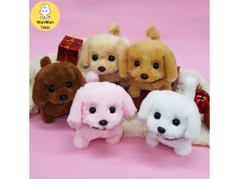 Realistic Plush Simulation Smart Dog Children Toy Can Walking And Call Electric Plush Robot Pet Dog Toddler Christmas Gift