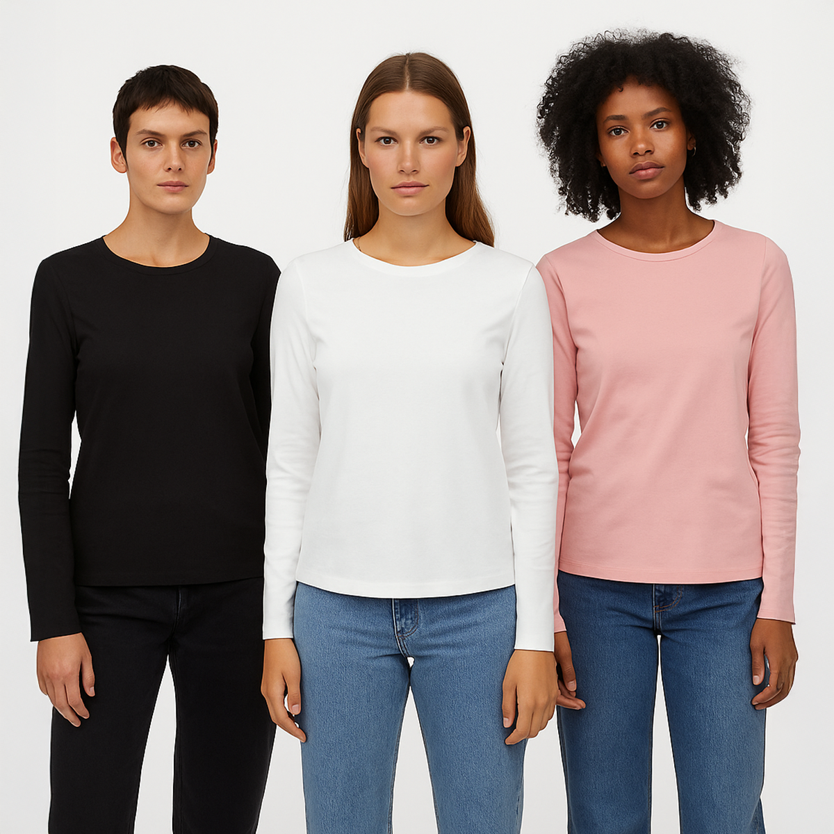 pack of 3 Full Sleeve T Shirt For Woman