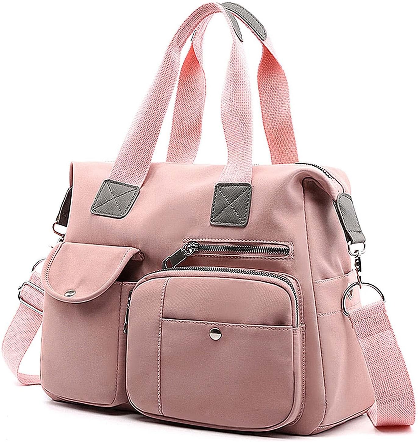 Women Utility Tote Bag Teacher Purses and Handbags for Nurses Waterproof Nylon Multi Pocket Shoulder Bags For Girls Work Bag Tote