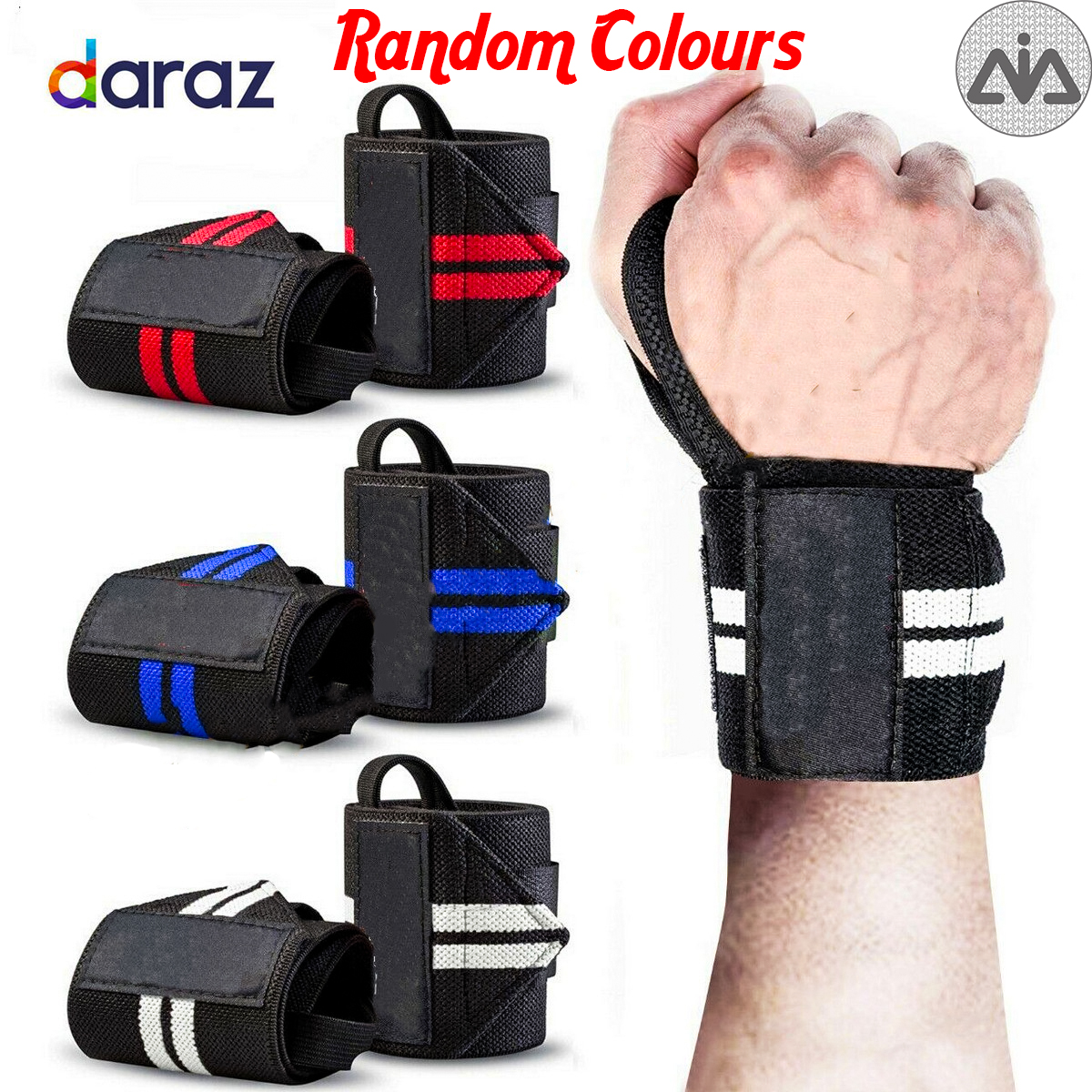 Wrist Support Gym Weightlifting Training Weight Lifting Bar Grip Barbell Straps Wraps Hand Protection Wristbands