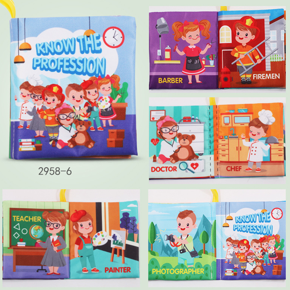 Minstne Baby Quiet Cloth Books Baby Activity Books TummyTime