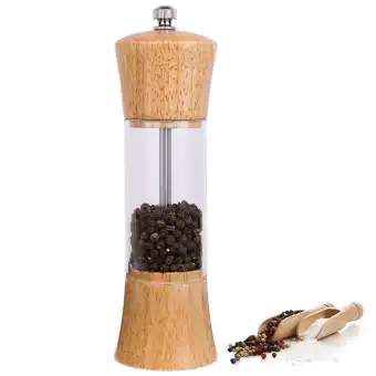 Pepper Grinder Wood Body Clear Acrylic Window Manual Pepper Mill With Ceramic Rotor Adjustable Coarseness Pepper Salt Shaker 1 Pcs Buy Online At Best Prices In Pakistan Daraz Pk