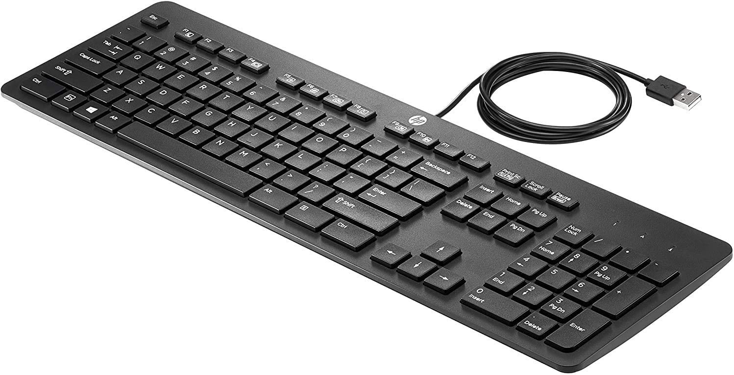 Wired USB Slim Keyboard for PC / Laptop - Full size  plug and play  comfortable and Quiet Typing