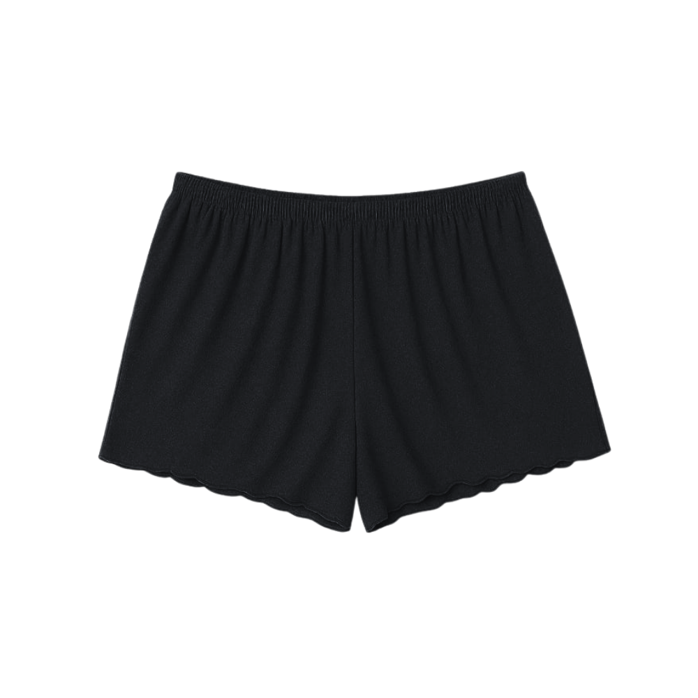 MK Garments - Pack Of 3 Frill Border Shorts Soft Fabric Comfortable Fit Elastic Waist Home and Night Wear For Girls