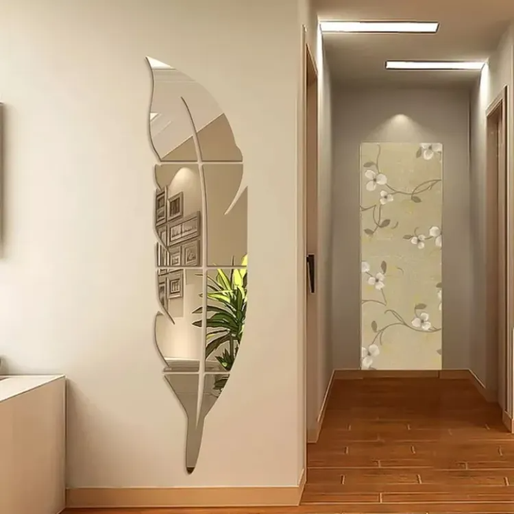 New Acrylic Mirror Wall Leaf 3D Wall Decoration Items for Home