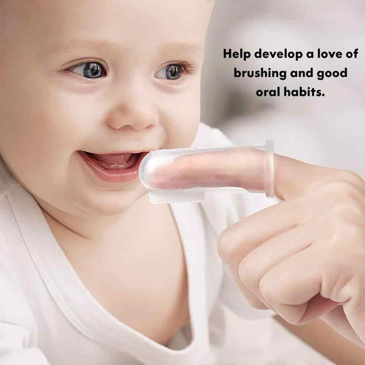 Children Teeth Clear Massager Soft Silicone Baby Finger Toothbrush
