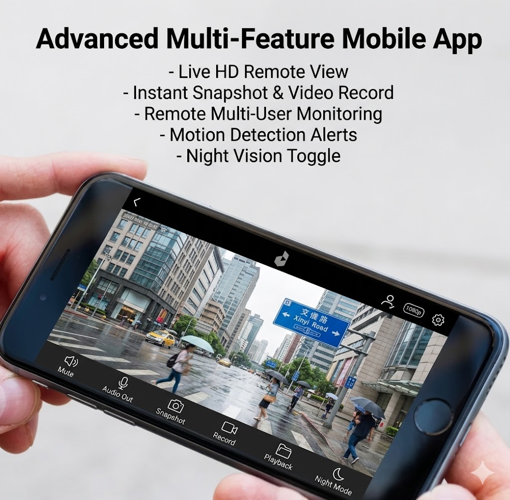 A9 Mini WiFi Camera HD 1080P | Rechargeable stand by only ( 2-3 hours ) Wireless Home Security Camera | Night Vision | Motion Detection | Magnetic 360° Camera | Mobile App Remote View | Voice Recording Supported