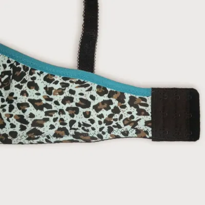 Ladies Thin Padded Wireless Cheetah Printed Design Bra