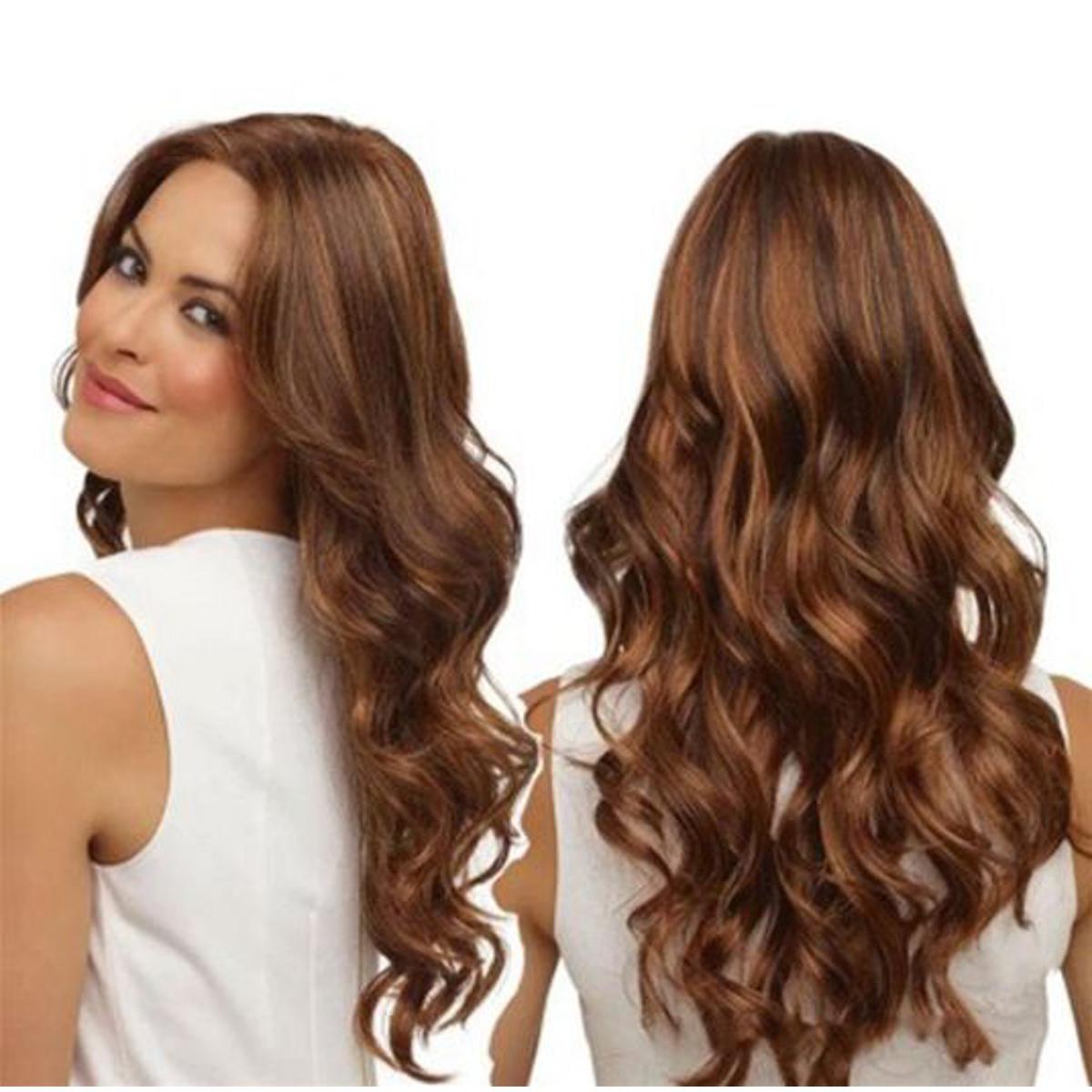 Matte Look Full Head Cap Wig Extension For Girl Mid Parting