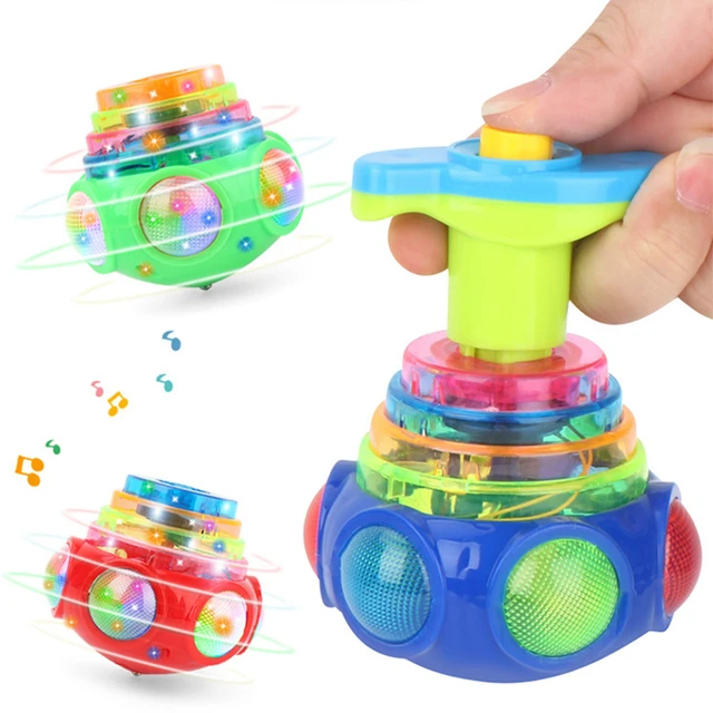 Lighting Lattu Spinner Music Top Flashing Toy For Kids