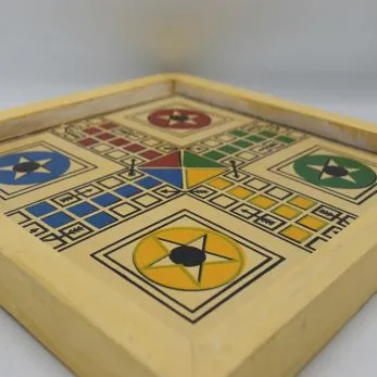 Wooden Ludo Board Game | Premium Classic Family Board Game for Kids & Adults | Durable Wooden Design with Ludo Pieces & Dice | Perfect for Home, Travel & Family Fun | SPORTS SPECTRUM