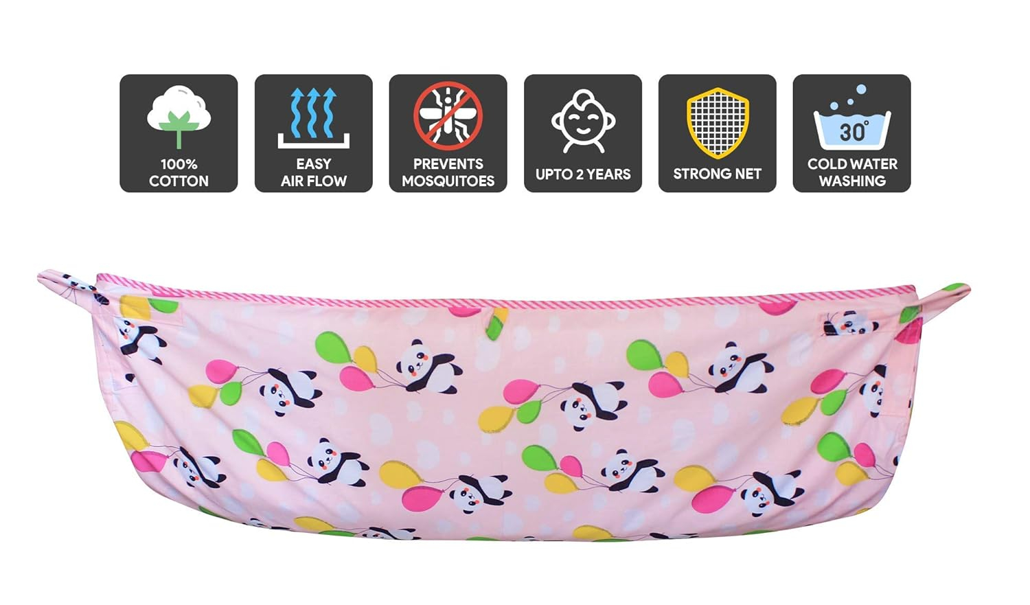 Baby Cradle Cover with Mosquito Net In Multicolor