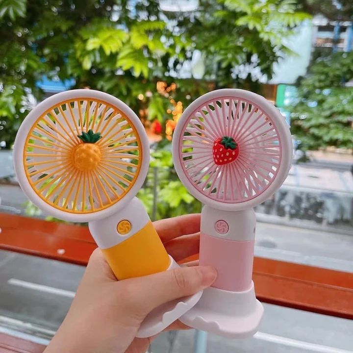 Mini Portable USB Fan 3 Speed Cute Handheld Fan | Rechargeable Cooling Fan | Compact Travel Desk & Hand Fan