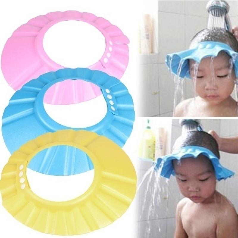 Baby Shower Cap Bathing Cap Soft Adjustable Visor Hat Safe Shampoo Shower Bathing Protection Bath Cap for Toddler, Baby, Kids, Children