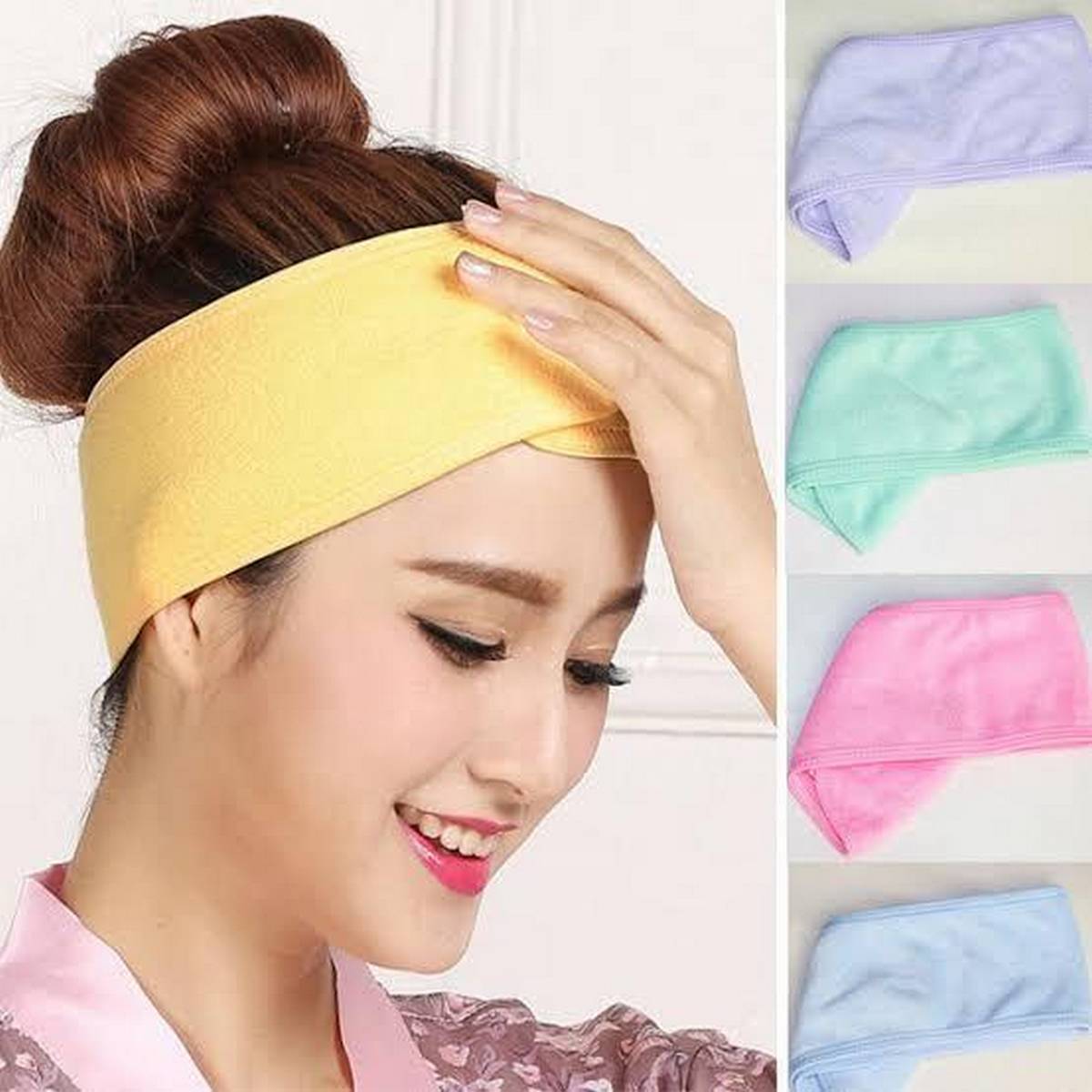 Headband Accessories bath Makeup Hair Wrap Towelings Head Band Salon SPA Facial Beauty Wash Tools Adjustable Elastic Stretch